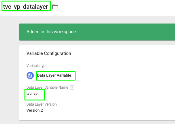 Image 2: DataLayer variable