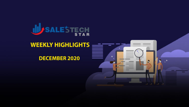 Sales Technology Highlights of The Week: 07-December-2020: Featuring Conversica, ServiceNow, Uber, Seismic And More!